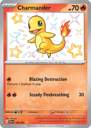 Charmander 109/091 Paldean Fates