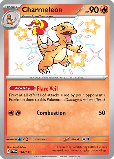 Charmeleon 110/091 Paldean Fates