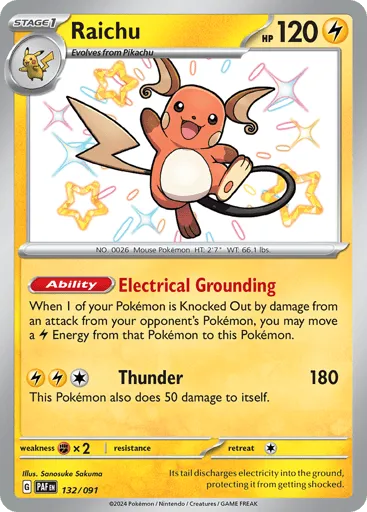 Raichu 132/091 Paldean Fates