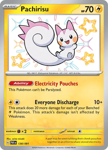 Pachirisu 138/091 Paldean Fates