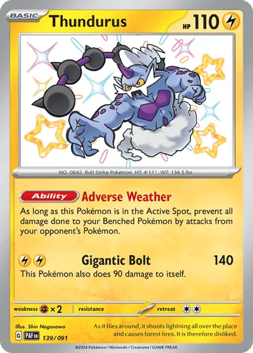 Thundurus 139/091 Paldean Fates