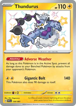 Thundurus 139/091 Paldean Fates