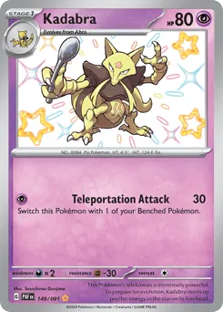 Kadabra 149/091 Paldean Fates
