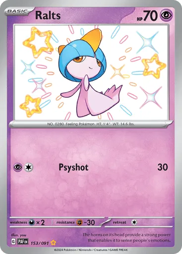 Ralts 153/091 Paldean Fates
