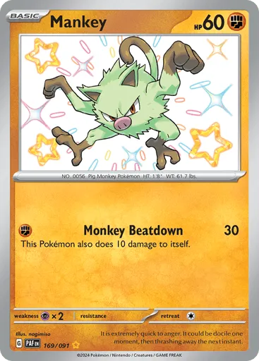 Mankey 169/091 Paldean Fates