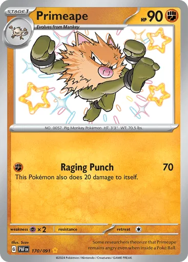 Primeape 170/091 Paldean Fates