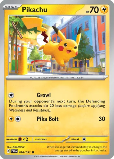 Pikachu 018/091 Paldean Fates