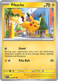 Pikachu 018/091 Paldean Fates