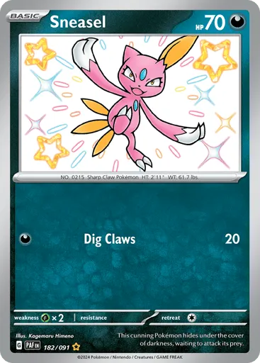Sneasel 182/091 Paldean Fates