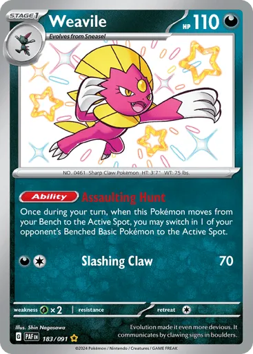 Weavile 183/091 Paldean Fates