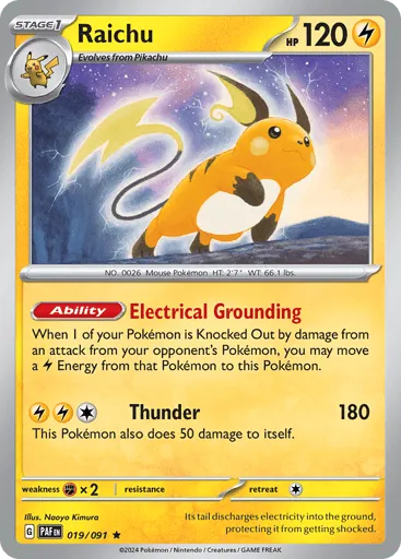 Raichu 019/091 Paldean Fates