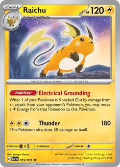 Raichu 019/091 Paldean Fates