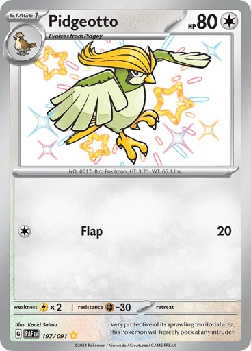 Pidgeotto 197/091 Paldean Fates