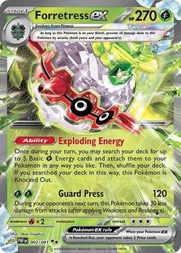 Forretress ex 002/091 Paldean Fates