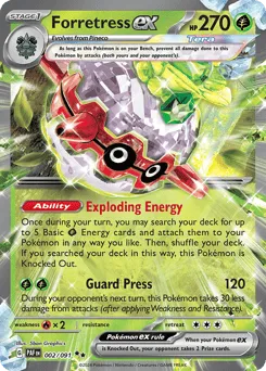 Forretress ex 002/091 Paldean Fates