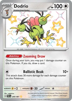 Dodrio 200/091 Paldean Fates