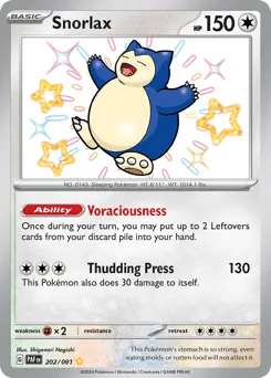 Snorlax 202/091 Paldean Fates