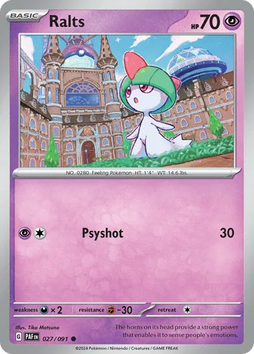Ralts 027/091 Paldean Fates