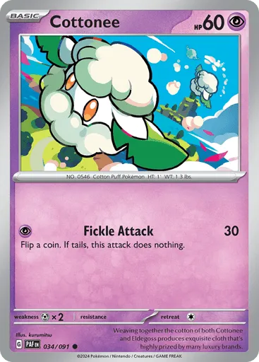 Cottonee 034/091 Paldean Fates