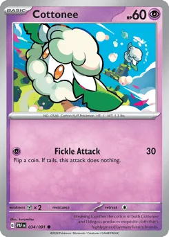 Cottonee 034/091 Paldean Fates
