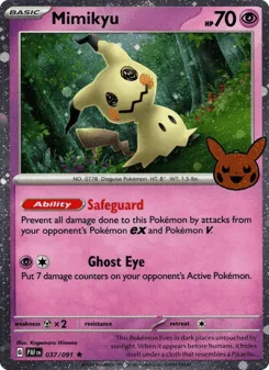 Mimikyu 037/091 Pumpkin Pikachu Stamp Paldean Fates