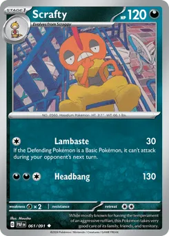 Scrafty 061/091 Paldean Fates