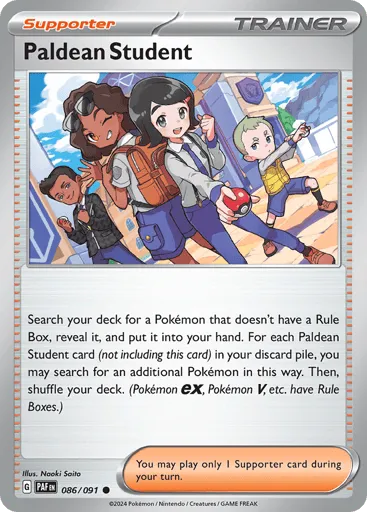Paldean Student 086/091 Paldean Fates