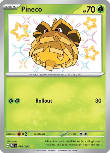 Pineco 099/091 Paldean Fates