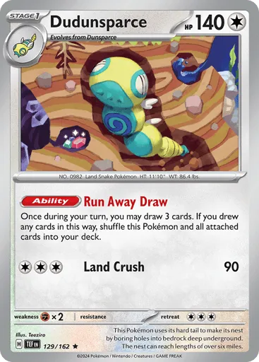 Dudunsparce 129/162 Temporal Forces