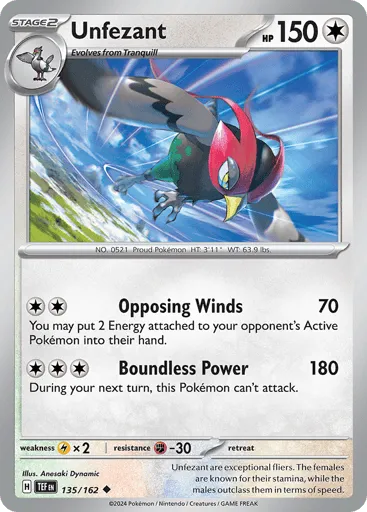 Unfezant 135/162 Temporal Forces