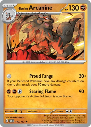 Hisuian Arcanine 100/167 Twilight Masquerade