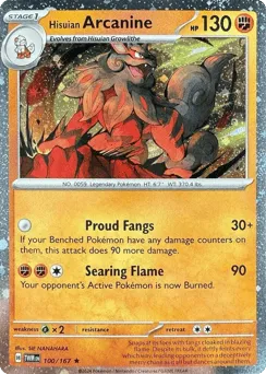 Hisuian Arcanine 100/167 Cosmos Holo Twilight Masquerade