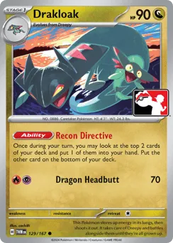 Drakloak 129/167 Play Pokemon Stamp Holo Twilight Masquerade