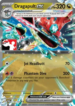 Dragapult ex 130/167 Play Pokemon Stamp Holo Twilight Masquerade