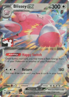 Blissey ex 134/167 Play Pokemon Stamp Holo Twilight Masquerade