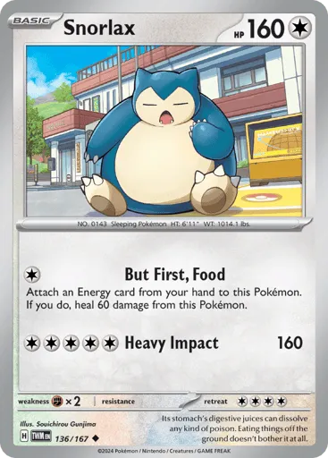 Snorlax 136/167 Twilight Masquerade