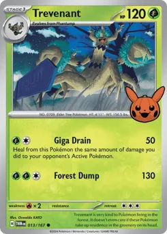 Trevenant 013/167 Pumpkin Pikachu Stamp Twilight Masquerade