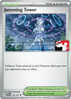 Jamming Tower 153/167 Play Pokemon Stamp Twilight Masquerade