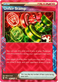 Unfair Stamp 165/167 Play Pokemon Stamp Holo Twilight Masquerade