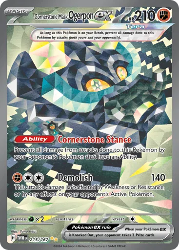 Cornerstone Mask Ogerpon ex 215/167 Twilight Masquerade