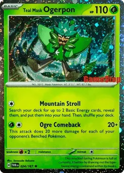 Teal Mask Ogerpon 024/167 Gamestop Stamp Twilight Masquerade