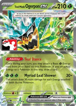 Teal Mask Ogerpon ex 025/167 Play Pokemon Stamp Holo Twilight Masquerade