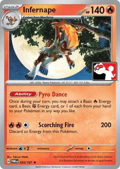 Infernape 033/167 Play Pokemon Stamp Twilight Masquerade