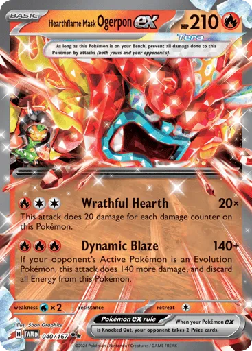 Hearthflame Mask Ogerpon ex 040/167 Twilight Masquerade
