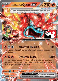 Hearthflame Mask Ogerpon ex 040/167 Play Pokemon Stamp Holo Twilight Masquerade