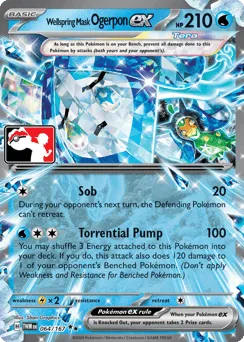 Wellspring Mask Ogerpon ex 064/167 Play Pokemon Stamp Holo Twilight Masquerade