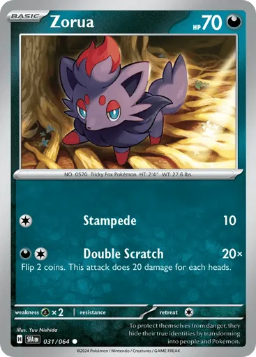 Zorua 031/064 Shrouded Fable