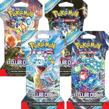 Stellar Crown Sleeved Booster Pack Bundle (Set of 4)