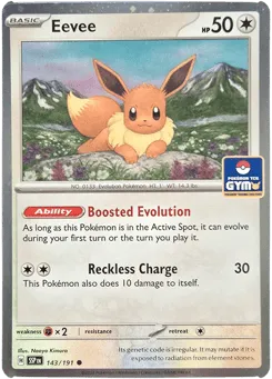 Eevee 143/191 Pokemon Gym Stamp Surging Sparks