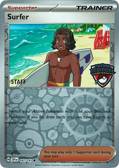 Surfer 187/191 Regional Championships Staff Stamp Surging Sparks